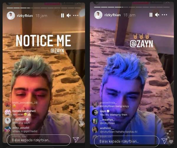 Rizky Febian Panggil Mamang Langsung Di Notice Zayn Malik Reaksinya Bikin Heboh Sampai Trending Kanal247 Line Today