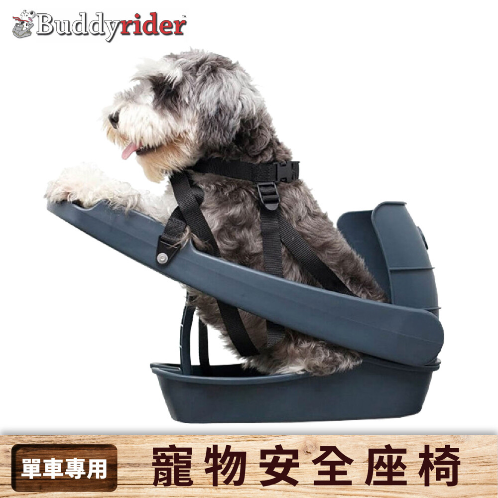 寵物安全座椅 單車專用 BuddyRider 加拿大品牌設計 最高可支撐11.5kg 重量 3.1kg 尺寸 53x25x18公分 內含 專用插銷、金屬桿、座椅、四點式安全帶 產地 中國