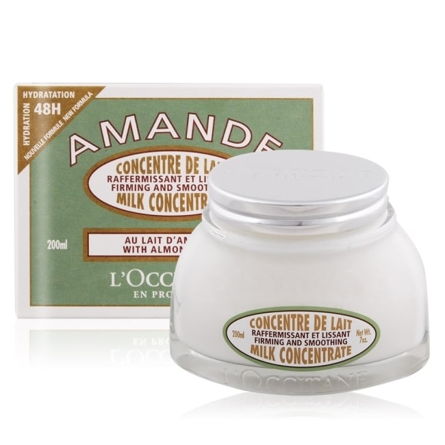 預計出貨日2-5天 中文品名：LOCCITANE 歐舒丹 杏仁緊膚凝霜(200ml) 規格：200ml ◆使用方式：基礎保養後，適量塗抹於臉部。 ◆保存方法：請置於陰涼處，請勿直接陽光照射，以免變質。