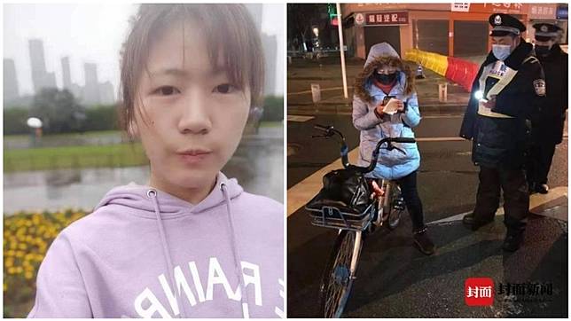 湖北1名23歲女子從老家騎單車要返回工作崗位。(圖／翻攝自封面新聞)