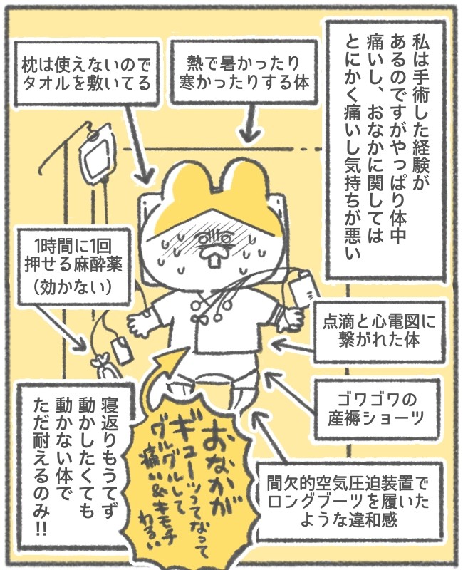術後のしんどさ想像以上 地獄の耐久レース始まる キヨの出産記録40