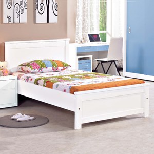 【MUNA 家居】布拉克白色3.5尺實木單人床