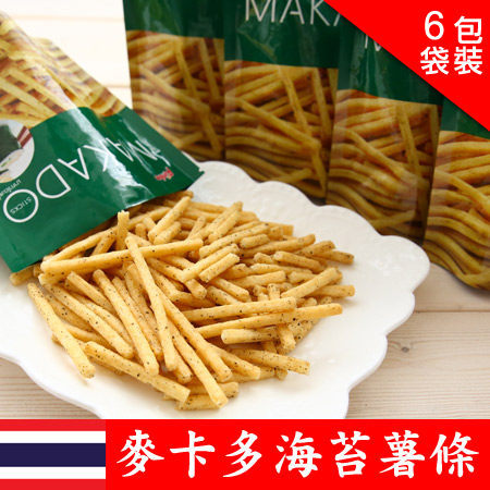 泰國MAKADO麥卡多 海苔薯條(6包/袋)泰國7-11必買 人氣團購美食 泰式薯條餅乾 全素