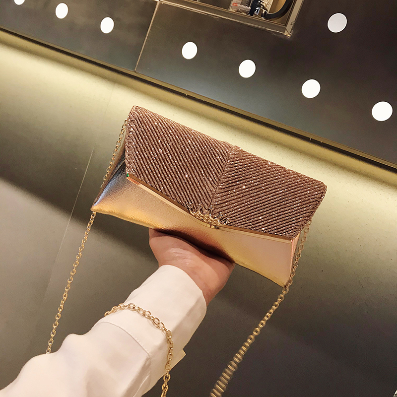高級感洋氣女包包2020新款潮時尚質感信封包鏈條斜挎包手拿晚宴包