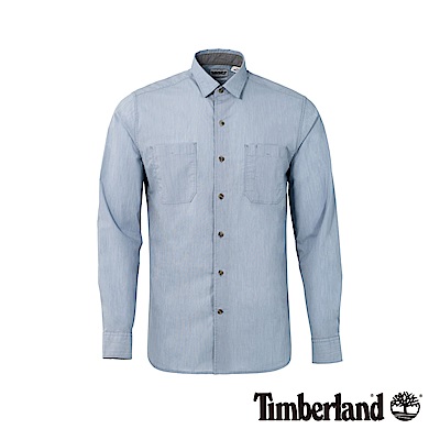 Timberland 男款藍色長袖襯衫|A1NN4