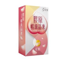 ◎聿健用吃的保養品，展現青春活力。|◎|◎主商品：聿健膠原暢纖晶凍(水蜜桃風味)(20公克/包，10包盒)*6成份：藤黃果萃取、非洲芒果萃取、決明子萃取、菊糖、阿勃勒萃取、綜合型消化酵素、水解魚膠原蛋