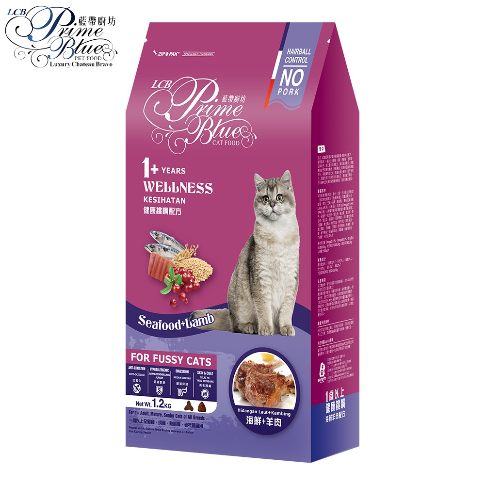 ✿豐富抗氧化蔬果，提升免疫力。✿高植物纖維與酵素，幫助毛球排除。✿低灰低鎂弱酸性配方，維護泌尿道健康。【嚴選食材】羊肉粉(軟骨素來源)、糙米、全麥、玉米蛋白(非基改)、海洋魚肉(鯖魚/沙丁魚/鮪魚/蝦