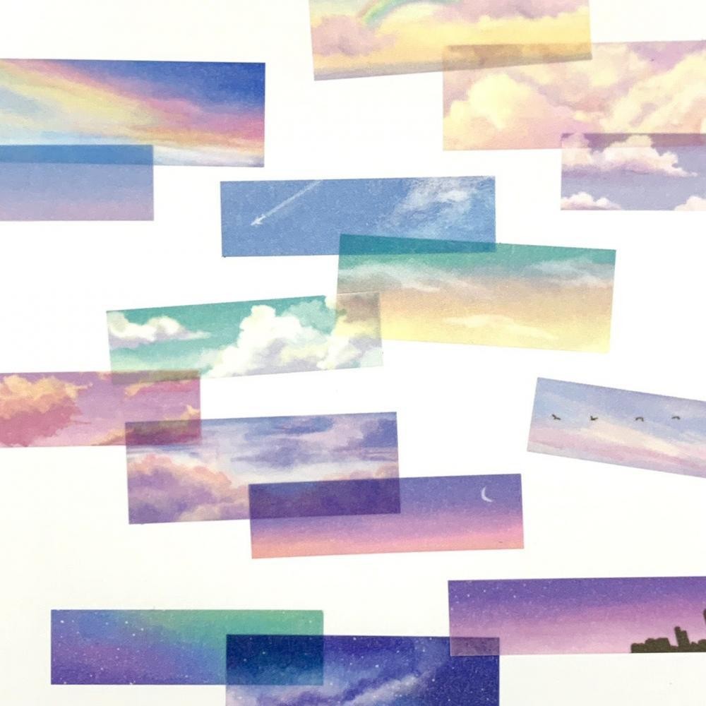 セリア 空 のマステシールが素敵すぎてため息 透け感 よきです 東京バーゲンマニア