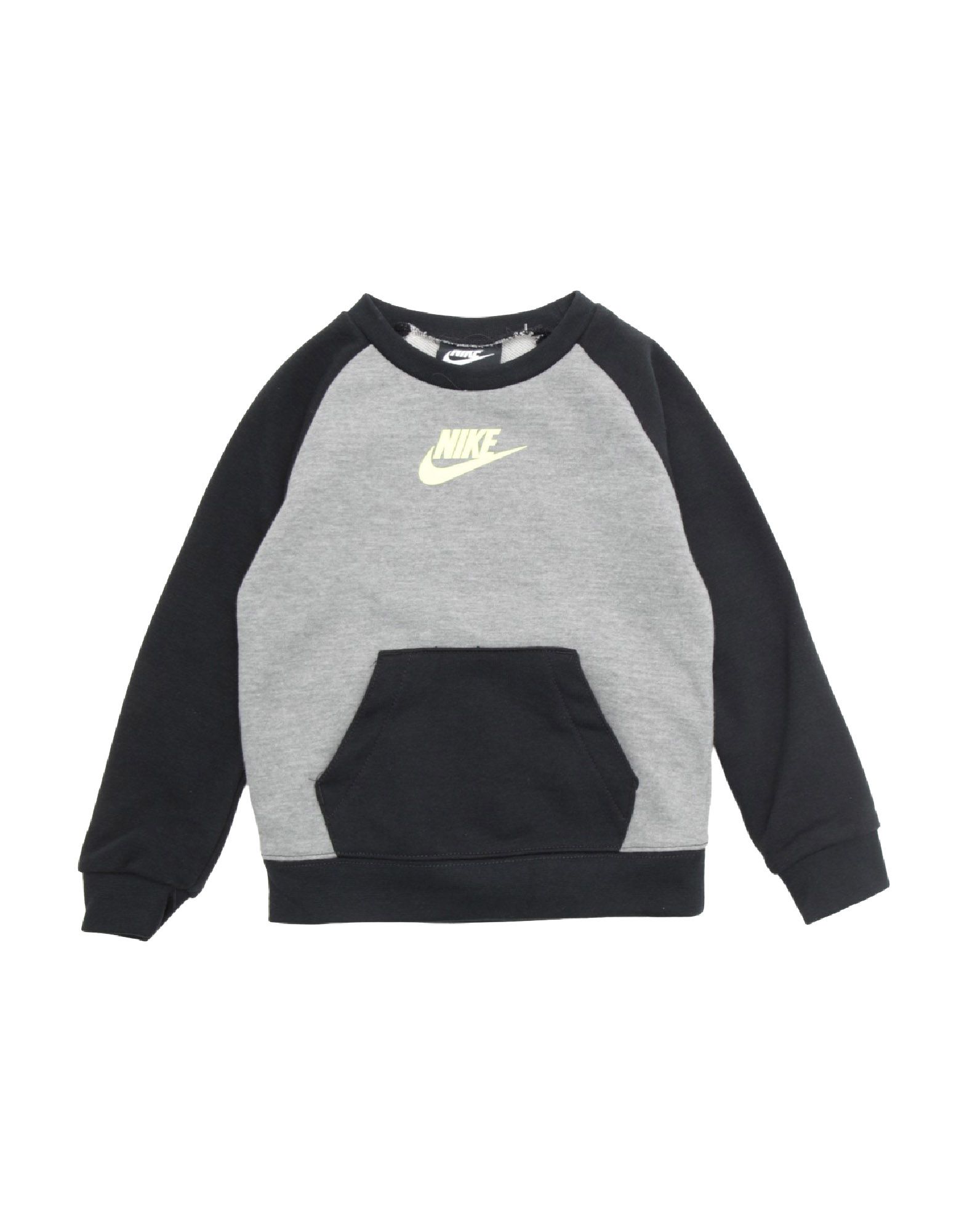 sweatshirt fleece, print, logo, two-tone, round collar, long sleeves, raglan sleeves, french terry l