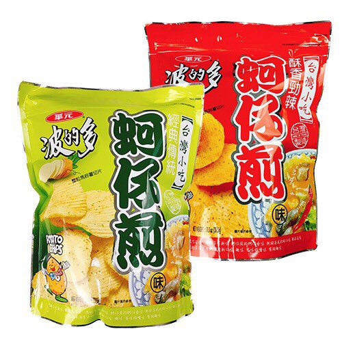 超商限定5包~~10包 有效日期2020.01-2020.6月隨機出貨特大包蚵仔煎=超商$25的5-6包的量外面一包原價135元#激爆購 成分：馬鈴薯、植物油(未經氫化)、海鮮調味料、素肉精粉、精鹽、