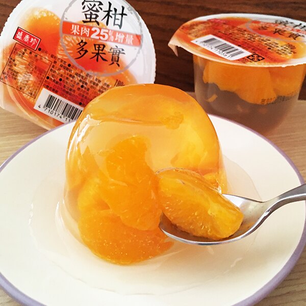 盛香珍 l 蜜柑多果實果凍180gX24杯入(箱)★內有蜜柑橘瓣果肉