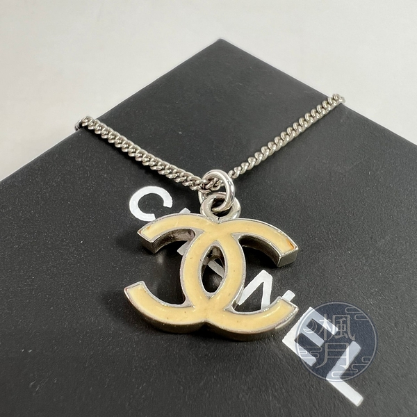 BRAND楓月 CHANEL 香奈兒 07V 米白雙C項鍊 配件 配飾 飾品 精品首飾 時尚流行 搭配
