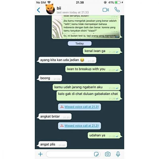 Prank text pacar pake lagu putus