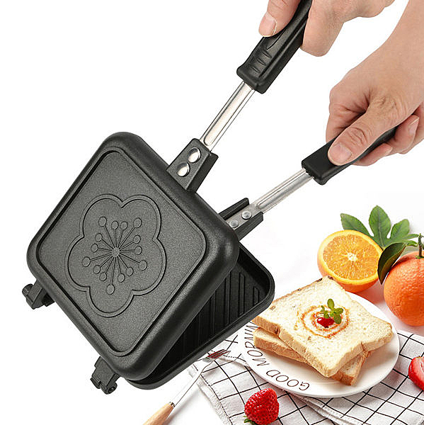 雙面加熱，省時環保 不沾好清洗，清汙清水洗淨即可 掛孔設計，不用時可吊掛收納 早餐 下午茶 野餐