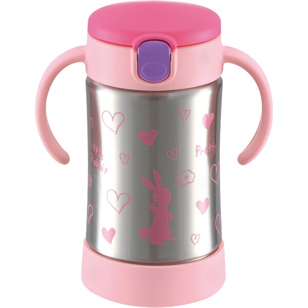 Richell利其爾 - TLI 薇拉兔 不鏽鋼吸管保溫杯 300ml 【好窩生活節】