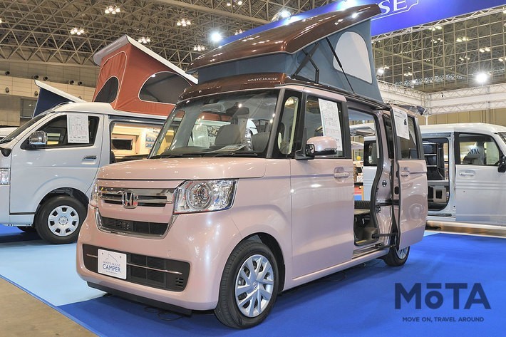 N Boxがキャンピングカーに 夢のポップアップルーフ追加で多人数での車中泊も出来る ジャパンキャンピングカーショー22 Mota