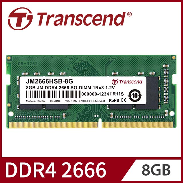 ● 筆記型專用SO-DIMM ● 規格 : DDR4-2666MHz● 容量 : 8GB● Rank : 1Rx8● DRAM : 1Gx8● 工作電壓 : 1.2V● 台灣製*購買前請先確認電腦可用