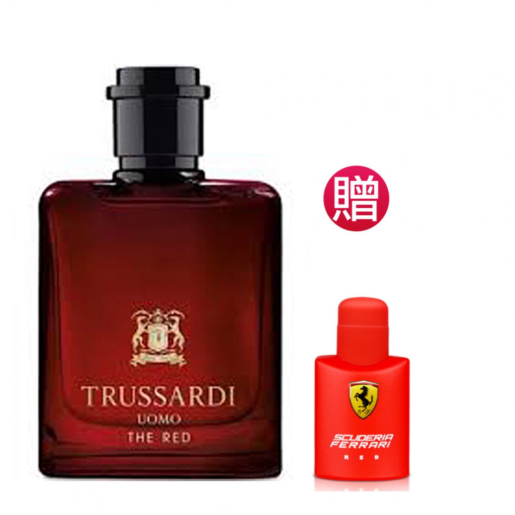 TRUSSARDI尊爵紅男性淡香水(贈)紅色法拉利男性小淡香水 Vivo薇朵