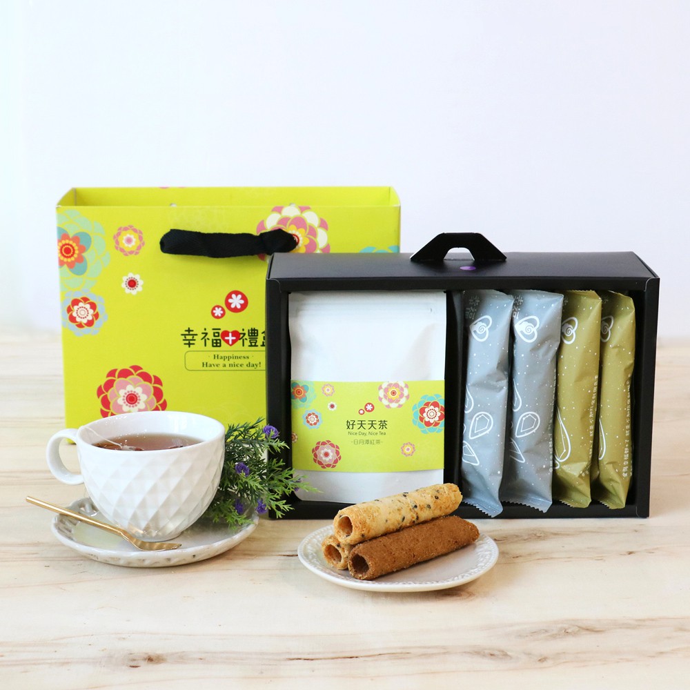 【9/13後出貨】心路基金會 | 幸福+蛋捲禮盒（蛋捲/茶）16支+茶包