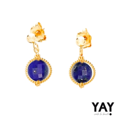 台灣官方總代理 14K GF注金技術 全程法國製作 不易氧化 不易過敏 質感青金石