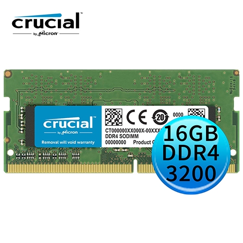 Micron 美光 Crucial DDR4 3200 16GB SODIMM 筆記型電腦記憶體 RAM CT16G4SFD832A●美光(Micron)原廠正品貨●嚴選Micron頂級顆粒●100%
