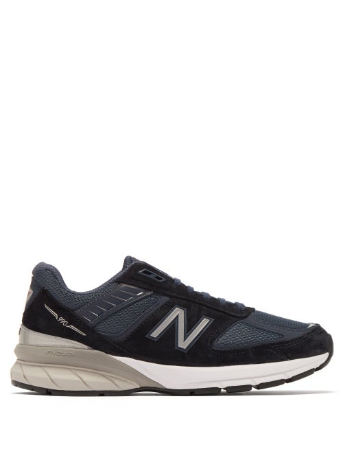 New Balance - New Balance's navy 990v5 trainers have been crafted in the USA for 75 years - a testam