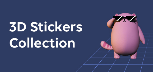 Lebih nyata dengan 3D stickers!