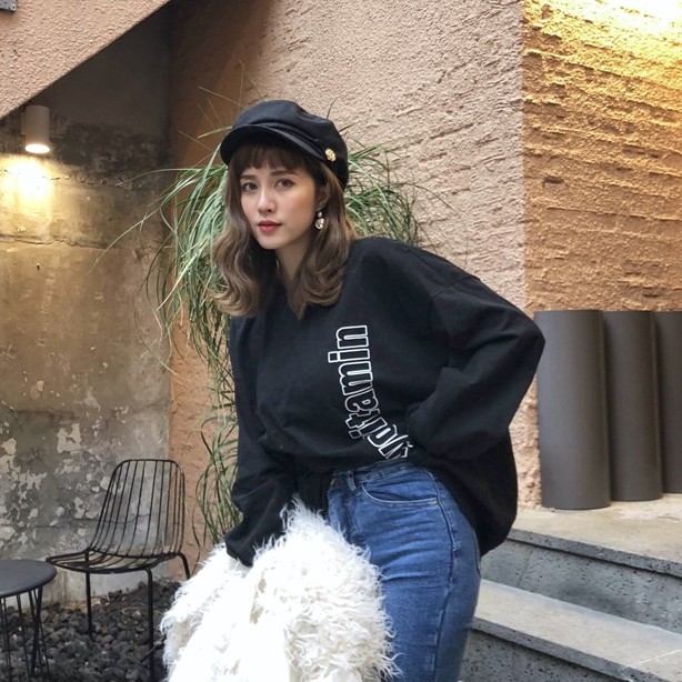 正韓TOKYO字母薄長tee