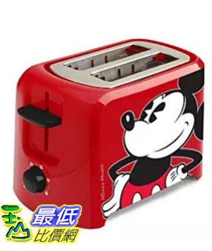 [美國直購] Disney DCM-21 米奇 米老鼠圖案 烤麵包機 吐司機 Mickey Mouse 2 Slice Toaster， Red/Black