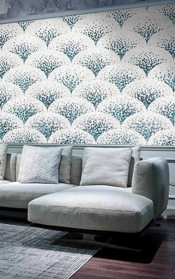 馬賽克圖案 幾何形 磚紋 3色可選【法國壁紙】KOZIEL　8888-86 8888-87 8888-88