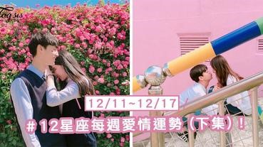 【12/11-12/17】十二星座每週愛情運勢 (下集) ～獅子座本週努力爭取你的幸福吧！