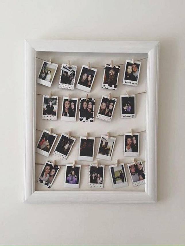 16 Foto  Polaroid  Hiasan Kamar  Arka Gambar