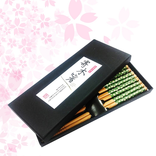 樂 寄木箸小碎花竹筷(2組/10雙) 竹筷 送禮 禮品餐具 和風彩繪竹筷