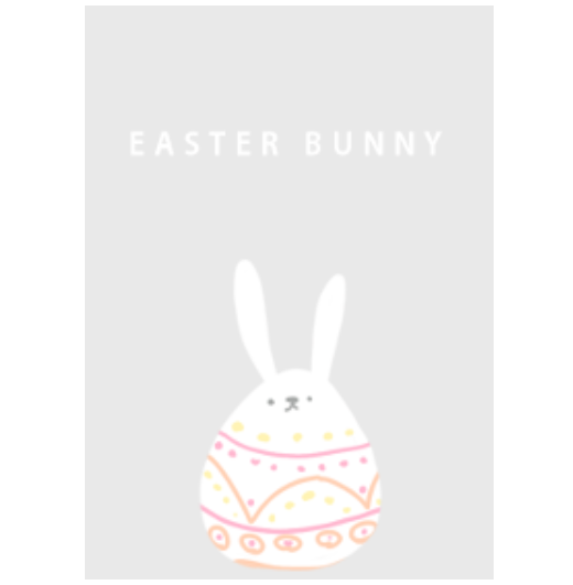 Easter egg and bunny