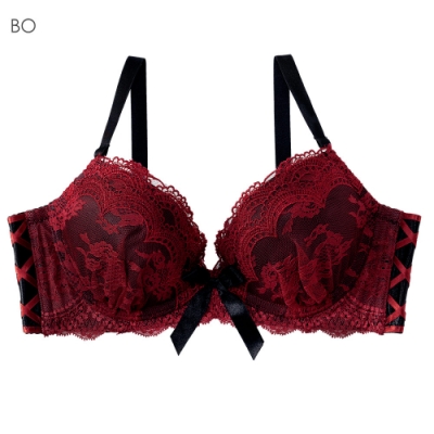 aimerfeel 高脅邊機能調整型內衣-酒紅色-657313-BO