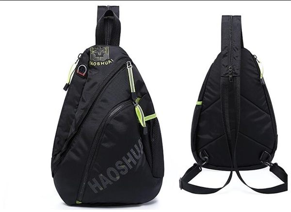 運動後背包 旅行小挎包 男士戶外旅遊胸包 2019新款休閑男包 防水布料胸前包 男性單肩包 雙肩包