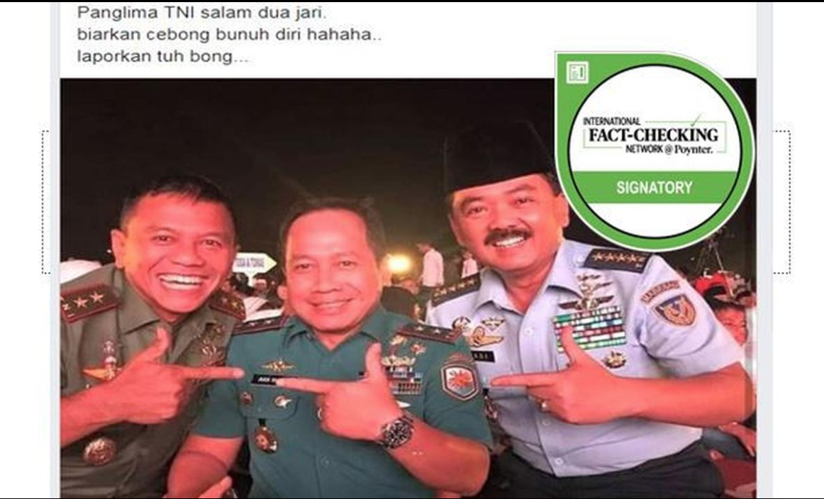 Cek Fakta Muncul Foto Panglima Tni Dengan Pose 2 Jari