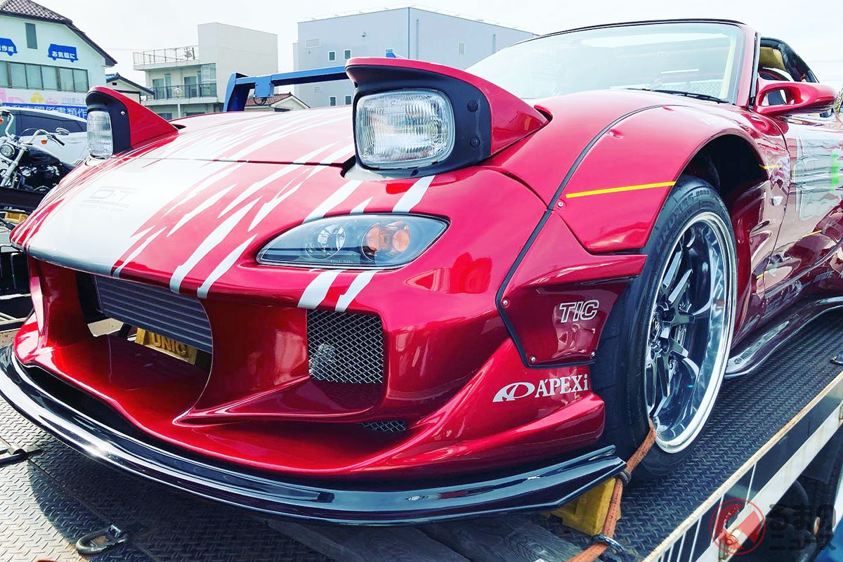 マツダ「RX-7ワイスピ仕様」ナンバー取得!? タルガトップ「イケマシン」が格好いい！ どんなカスタムカーだった？（くるまのニュース）