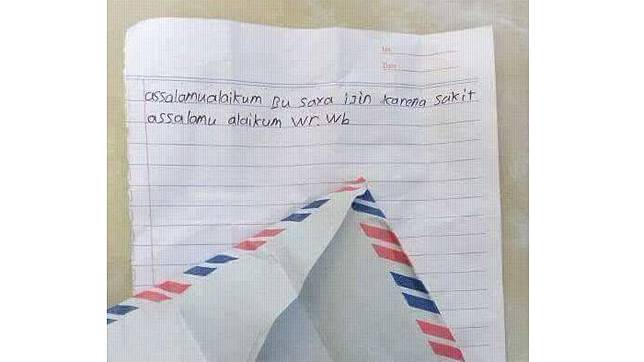 Lihat Kids Jaman Now Ini Nulis Surat Izin Singkat Banget