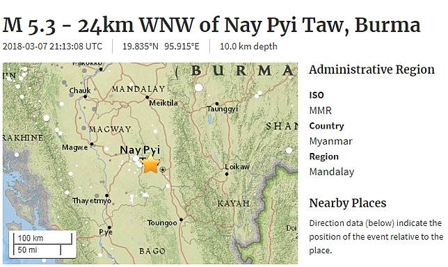 緬甸首都凌晨地牛翻身5 3地震暫無傷亡 新頭殼 Line Today