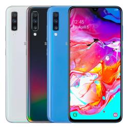 ◎螢幕指紋辨識|◎前後3200萬相機|◎支援閃電快充品牌:Samsung三星型號:A70(SM-A705)種類:智慧手機ROM/內建儲存空間:128GBRAM記憶體:6GB螢幕尺寸:170.3mm(6