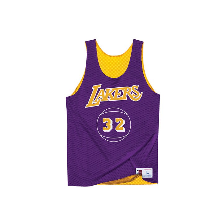 Mitchell & Ness / NBA 雙面練習球衣 Magic # 32 湖人 紫