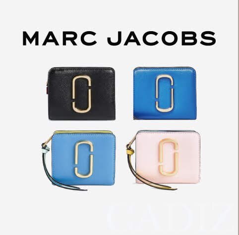 美國正品Marc jacobs Snapshot Mini Compact Wallet 黑籃粉拉鍊短夾M0013360。人氣店家Cadiz代購精品的Marc By Marc Jacobs有最棒的商品