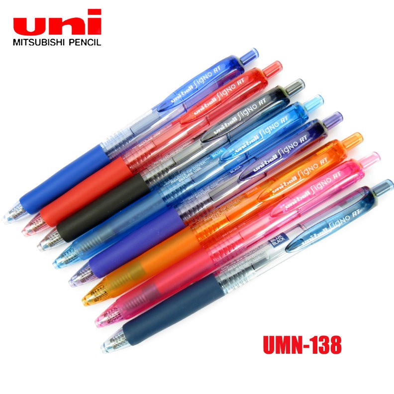 三菱uni Signo RT UMN-138 0.38超細自動鋼珠筆8色/組 買筆送芯UMR-83(藍芯)1支