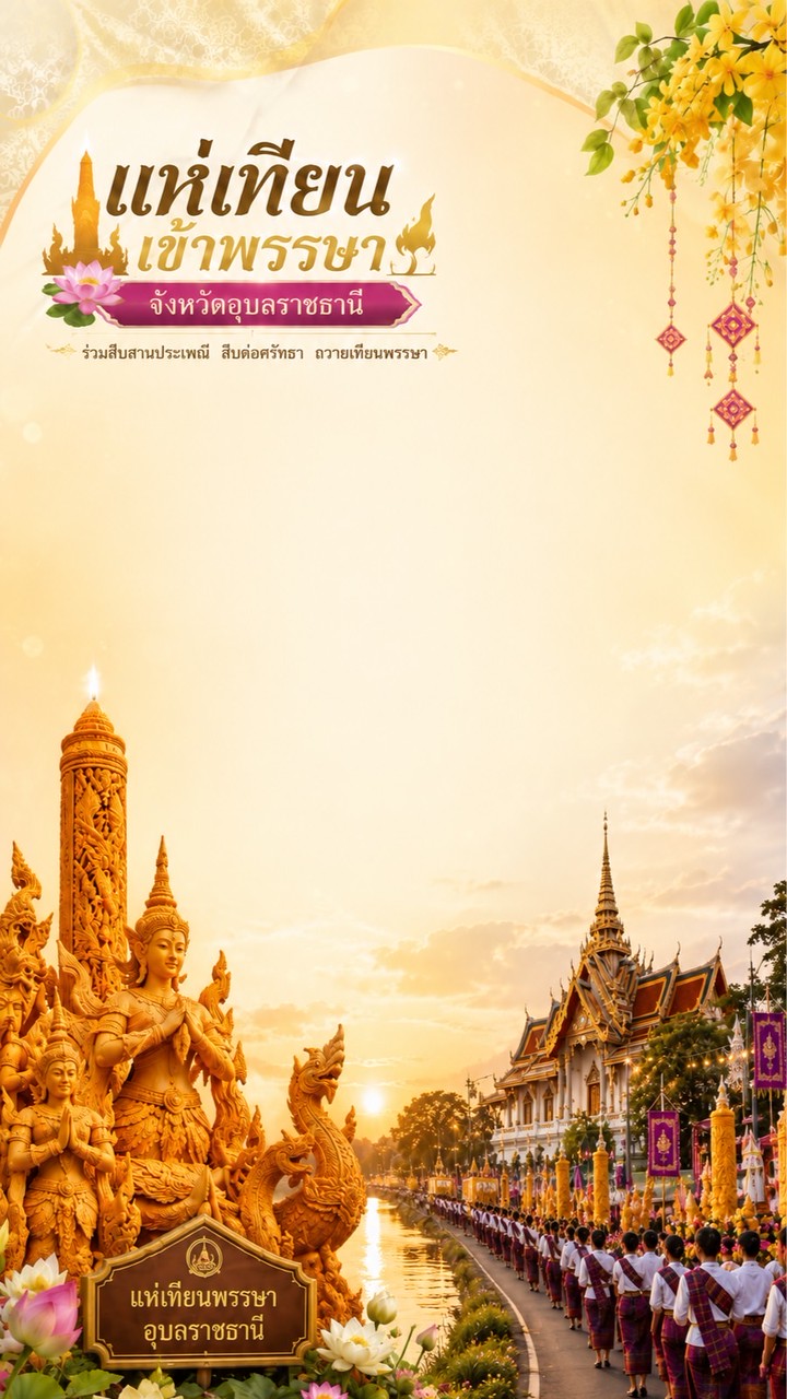 Staff แห่เทียนเข้าพรรษาอุบลราชธานี 2569