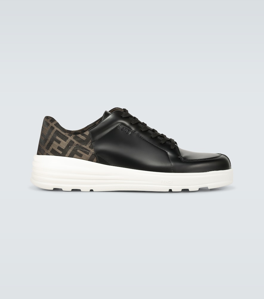 At an ankle-length cut, these sneakers from Fendi are Italian-made from leather, sporting rubber sol