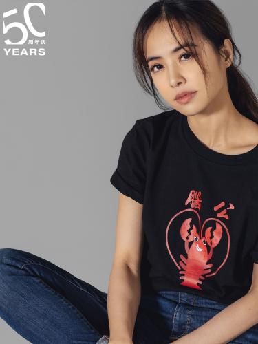 蔡依林同款男女同款情侶裝休閒印花短袖T恤