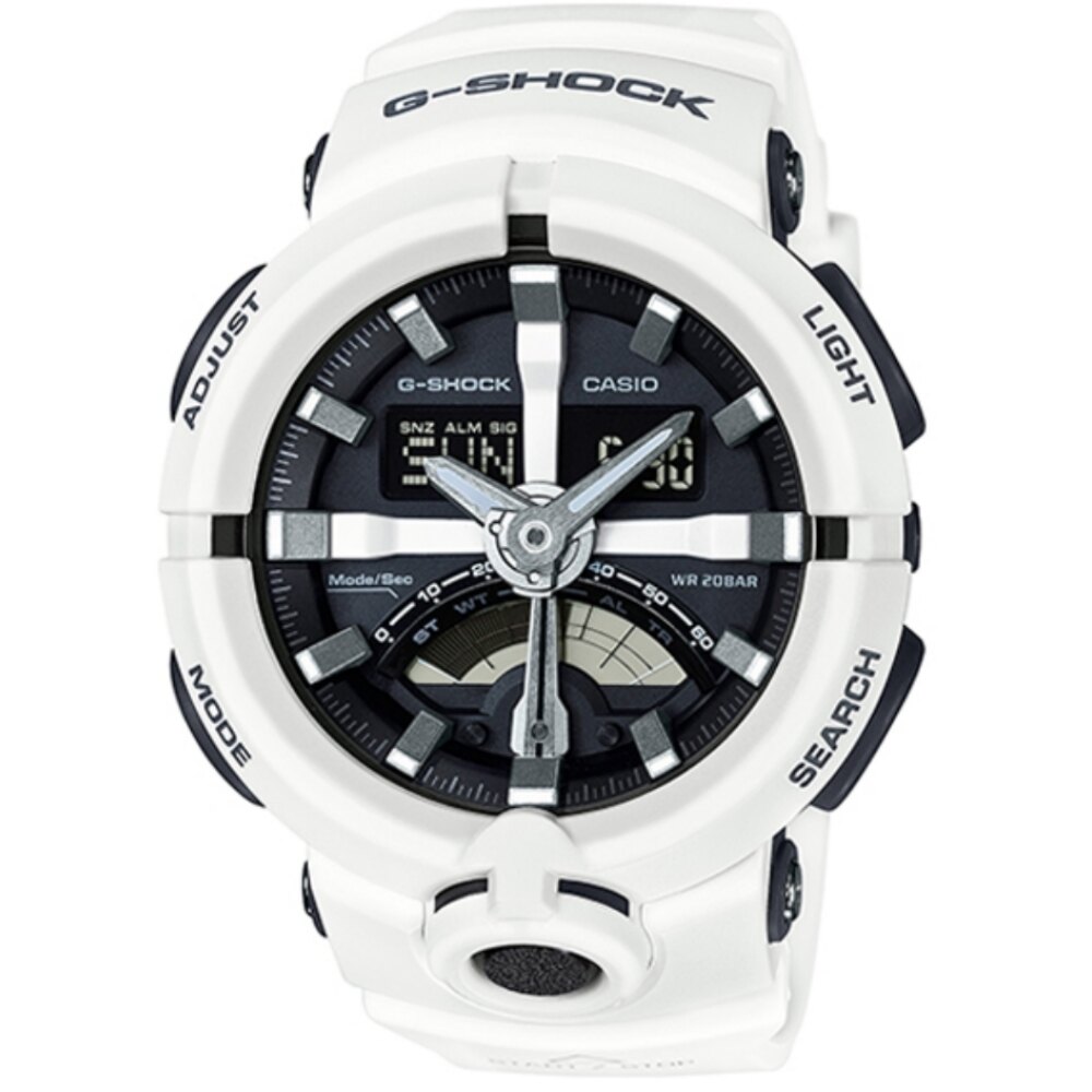 GSHOCK手錶 G-SHOCK GA-500系列城市運動腕錶-白(GA-500-7A)