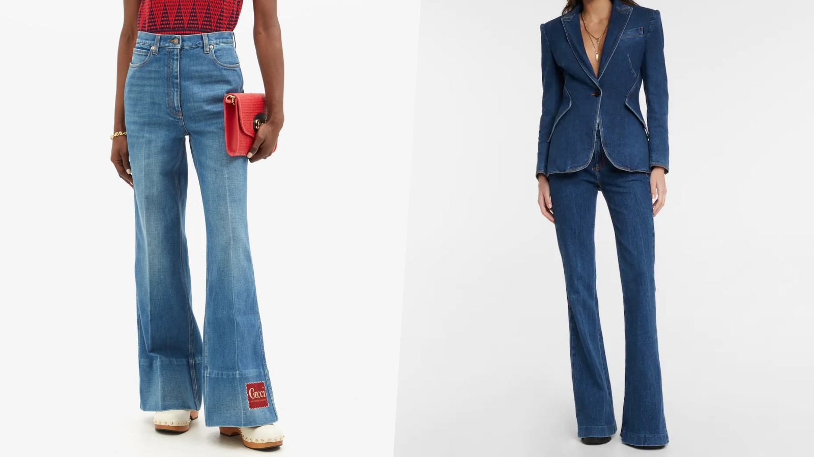 精品喇叭牛仔褲