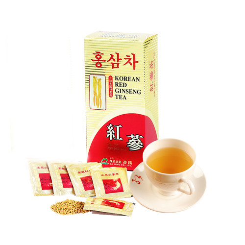 喝茶當然喝最頂級的《高麗紅蔘茶》  高麗紅蔘自漢朝至今已有2000年的食用歷史，自古以來即深受肯定。 高麗紅蔘茶包，無人工香料， 可生津止渴，促進新陳代謝、調整體質，健康維持。 金蔘-6年根韓國高